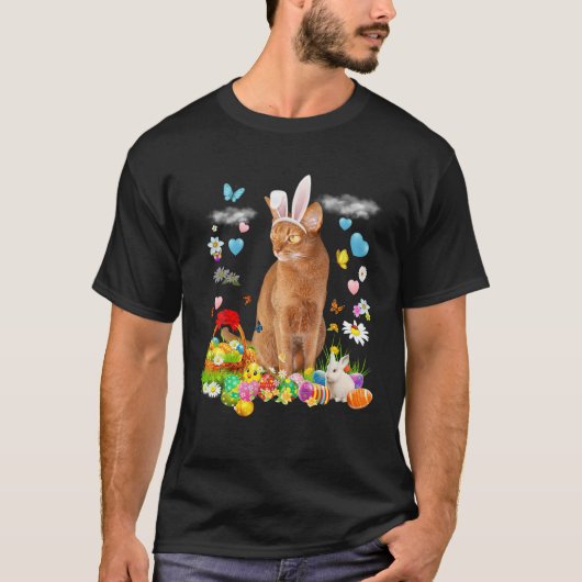 Happy Easter Cute Bunny Dog Australian Shepherd Eg T-shirt (Voorkant)