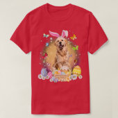 Happy Easter Cute Bunny Dog Golden Retriever Eggs T-shirt (Design voorkant)