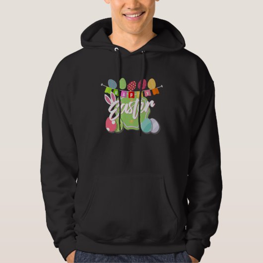 Happy Easter  Cute Bunny Egg Hunt For Boys Girls Hoodie (Voorkant)