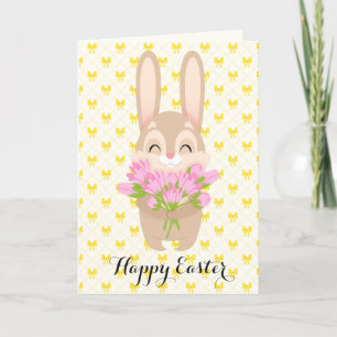Happy Easter Cute Bunny Feestdagen Kaart