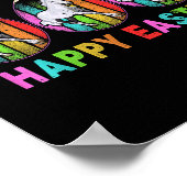 Happy Easter Cute Bunny Horse Farmer Lover Poster (Hoek)