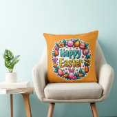 Happy Easter – Cute Bunny Lettering almofada Kussen (Stoel)