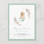 Happy Easter Cute Bunny New Home Aankondiging (Voorkant)