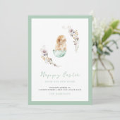 Happy Easter Cute Bunny New Home Aankondiging (Staand voorkant)