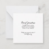 Happy Easter Cute Bunny Notitiekaartje (Achterkant)