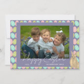 Happy Easter Cute Bunny Photo Feestdagenkaart (Voorkant)