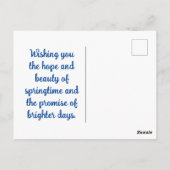 Happy Easter Cute Bunny Rabbit Briefkaart (Achterkant)