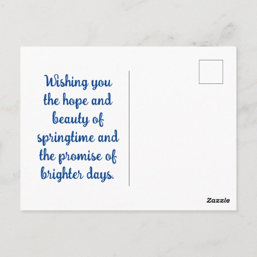 Happy Easter Cute Bunny Rabbit Briefkaart (Achterkant)