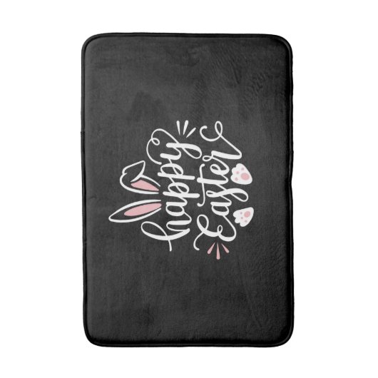 Happy Easter Cute Bunny Rabbit Easter Day Badmat (Voorkant Verticaal)