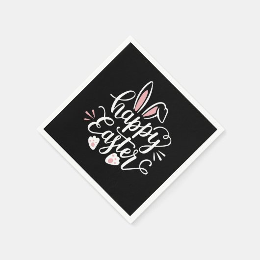 Happy Easter Cute Bunny Rabbit Easter Day Servet (Hoek)