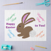 Happy Easter Cute Bunny Rabbit Greeting Tissuepapier (Craft)