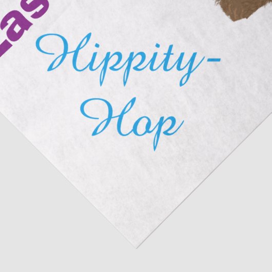 Happy Easter Cute Bunny Rabbit Greeting Tissuepapier (Detail)