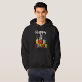Happy Easter Cute Bunny Rabiit Raccoon Eggs Hunt Hoodie (Voorkant volledig)