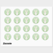 Happy Easter Cute Bunny Ronde Sticker (Vel)