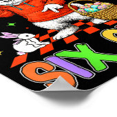 Happy Easter Cute Bunny Says Six Seven 6 7 Meme Bo Poster (Hoek)
