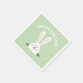 Happy Easter Cute Bunny Servet (Hoek)