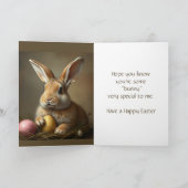 Happy Easter Cute Bunny Special Grandson Feestdagen Kaart (Binnen)