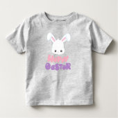 Happy Easter, Cute Bunny, White Bunny, Rabbit Kinder Shirts (Voorkant)