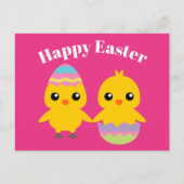 Happy Easter Cute Chicken Briefkaart (Voorkant)