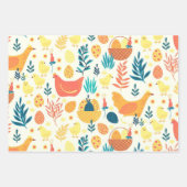 Happy Easter Cute  Chicken Inpakpapier Vel (Voorkant 3)
