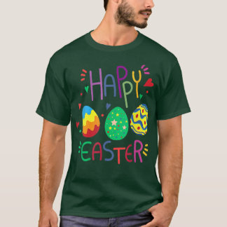 Happy easter Cute Egg Christelijke of katholieke H T-shirt
