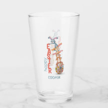 Happy Easter Cute Funny Modern Bunny Rabbit Egg