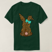 Happy Easter Cute Leopard Bunny Rabbit Women Funny T-shirt (Design voorkant)