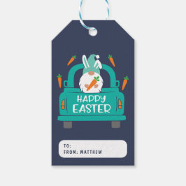 Happy Easter Cute Modern Gnome Truck Name Cadeaulabel