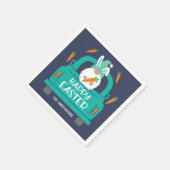 Happy Easter Cute Modern Gnome Truck Name Servet (Hoek)