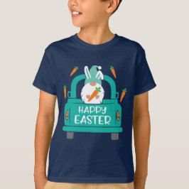 Happy Easter Cute Modern Gnome Truck T-shirt