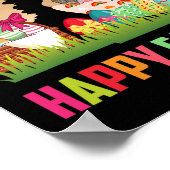 Happy Easter Cute Owl Wearing Bunny Ear Owl Lover Poster (Hoek)