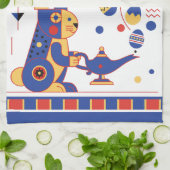 Happy Easter Cute Personalized add your text Theedoek (Gevouwen)