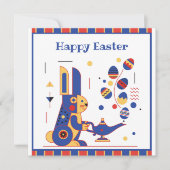 Happy Easter Cute Personalized Feestdagenkaart (Voorkant)