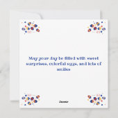 Happy Easter Cute Personalized Feestdagenkaart (Achterkant)