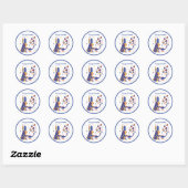 Happy Easter Cute Personalized Ronde Sticker (Vel)