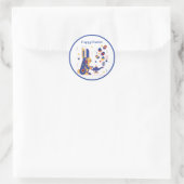 Happy Easter Cute Personalized Ronde Sticker (Tas)