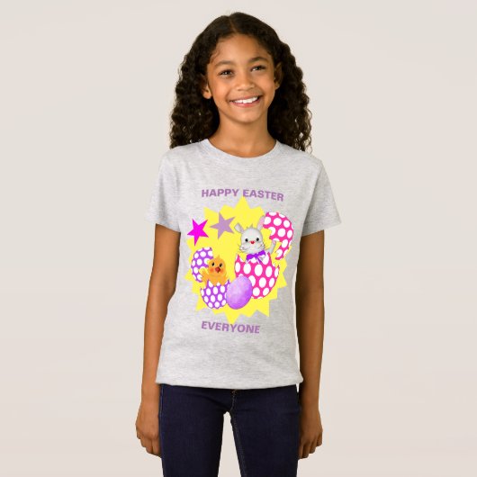Happy Easter Cute Personalized T-Shirt (Voorkant volledig)
