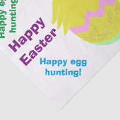 Happy Easter Cute Pink Green Chick Greing Tissuepapier (Detail)
