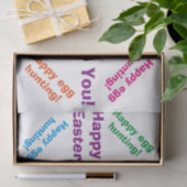 Happy Easter Cute Pink Green Chick Greing Tissuepapier (Geschenk)