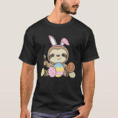 Happy Easter Cute Sloth For Easter With Easter Egg T-shirt (Voorkant)