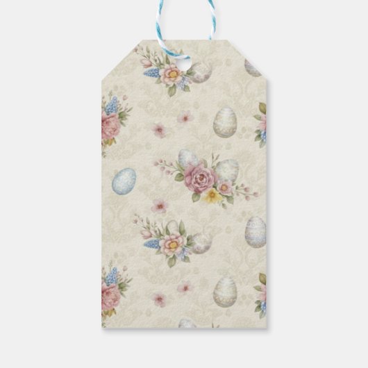 Happy Easter Cute Water Color bunny  Cadeaulabel (Achterkant)