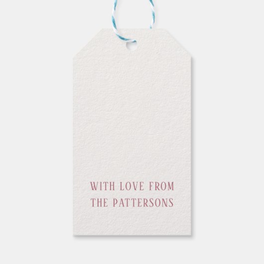 Happy Easter Cute Waterverf Floral Bunny Rabbit Cadeaulabel (Achterkant)