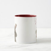 Happy Easter Cute Waterverf Floral Bunny Rabbit Mok (Midden)