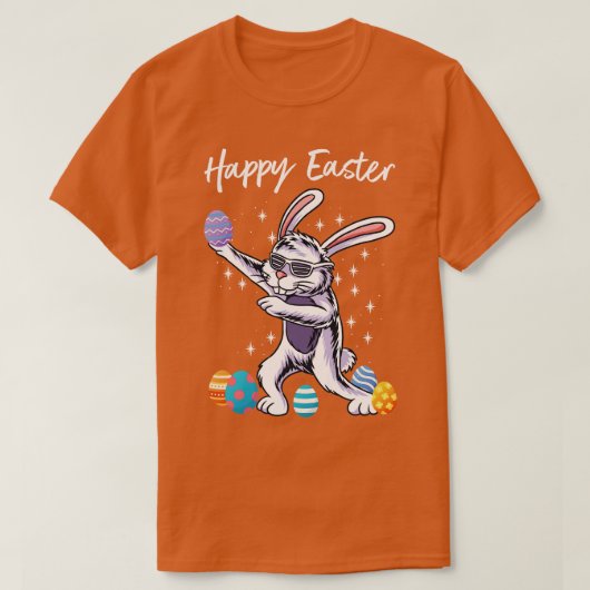 Happy easter Dabbing Bunny-eieren T-shirt (Design voorkant)