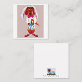 Happy Easter Dachshund Easter Bunny card Notitiekaartje (Voorkant / Achterkant)