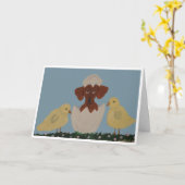 Happy Easter Dachshund hatching out of egg Kaart (Gele Bloem)