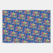 Happy Easter Daisies Colorful Modern Bubble Letter Inpakpapier Vel (Voorkant)