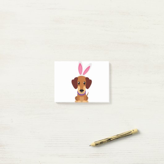 Happy Easter Daschund Post-it® Notes (Op bureau)