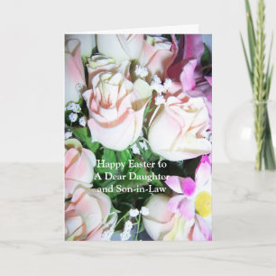 Happy Easter Daughter And Son-in-Law Card Roses Feestdagen Kaart
