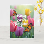 Happy Easter Daughter Art Card Kaart (Gele Bloem)